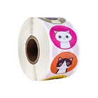 500 шт.рулон Симпатичная кошка наклеек s для школы награда наклейки вечерние декоративные наклейки s детские игрушки наклейки s