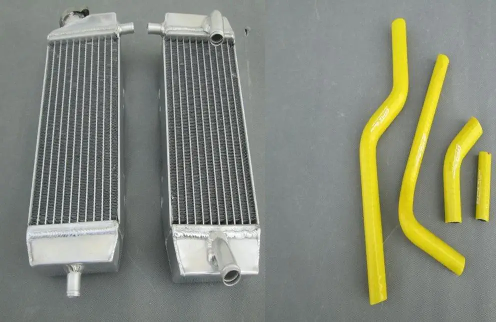 

for Suzuki RM 250 Z RMZ250 2004 2005 2006 04 05 aluminum radiator + YELLOW hose