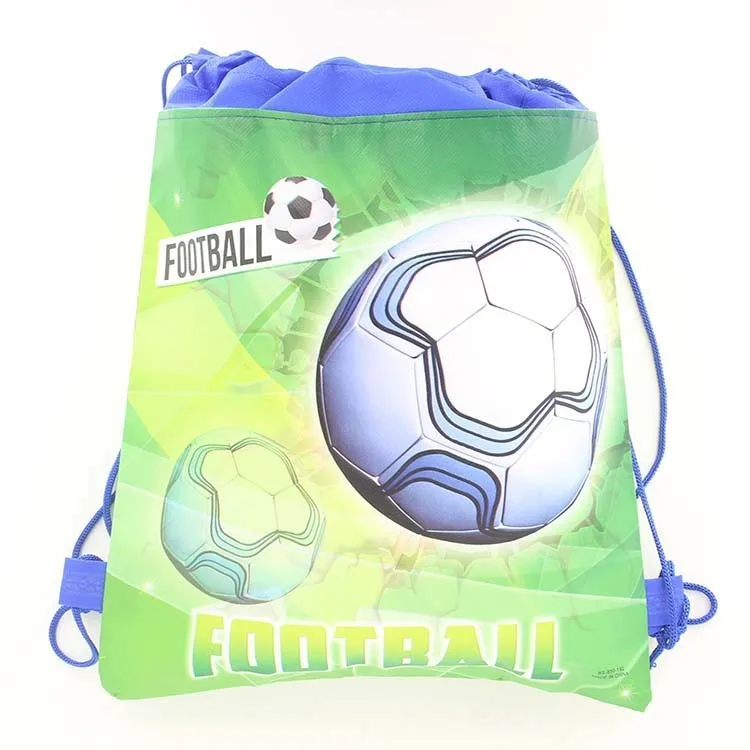 

20pcs Football Theme non-woven bag fabric backpack child travel school bag decoration mochila drawstring gift bag