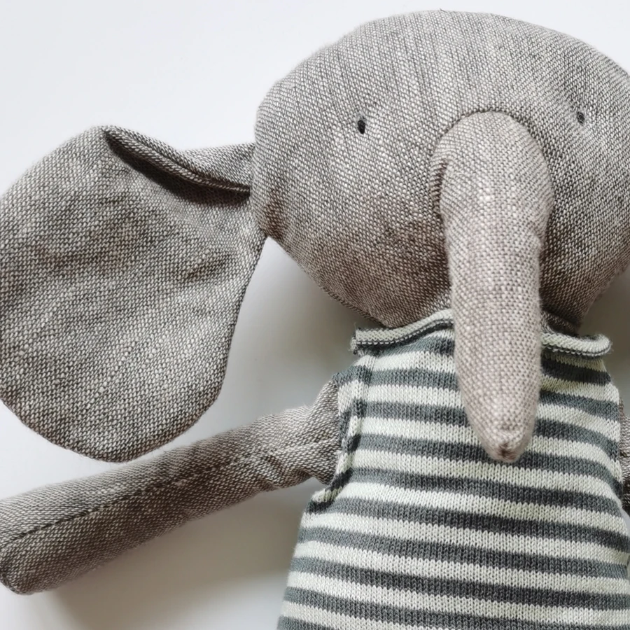 Льняной слон ручной работы игрушка для мальчика в подарочной коробке джунгли