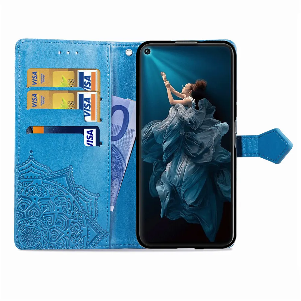 Чехол с тиснением для huawei Honor 20 8A 7C 7A Pro Кожаный Бумажник-книжка чехол для Honor 8 9 10 20 Lite 10i 20i 9i 9n вид 20 чехол для телефона