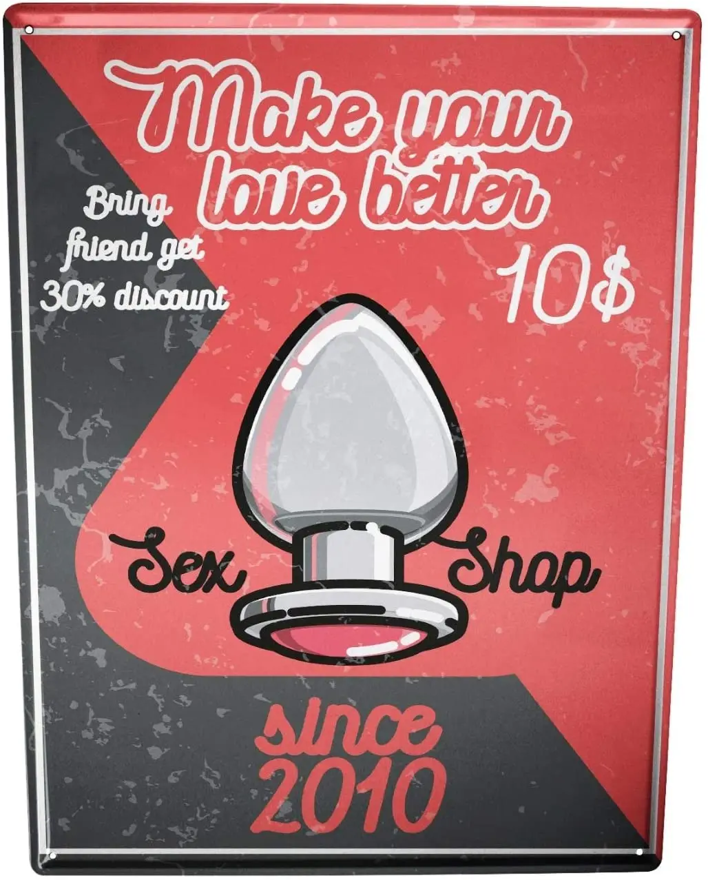 

SINCE 2004 Sheet Metal Sign Study Erotic Business Title Job Title