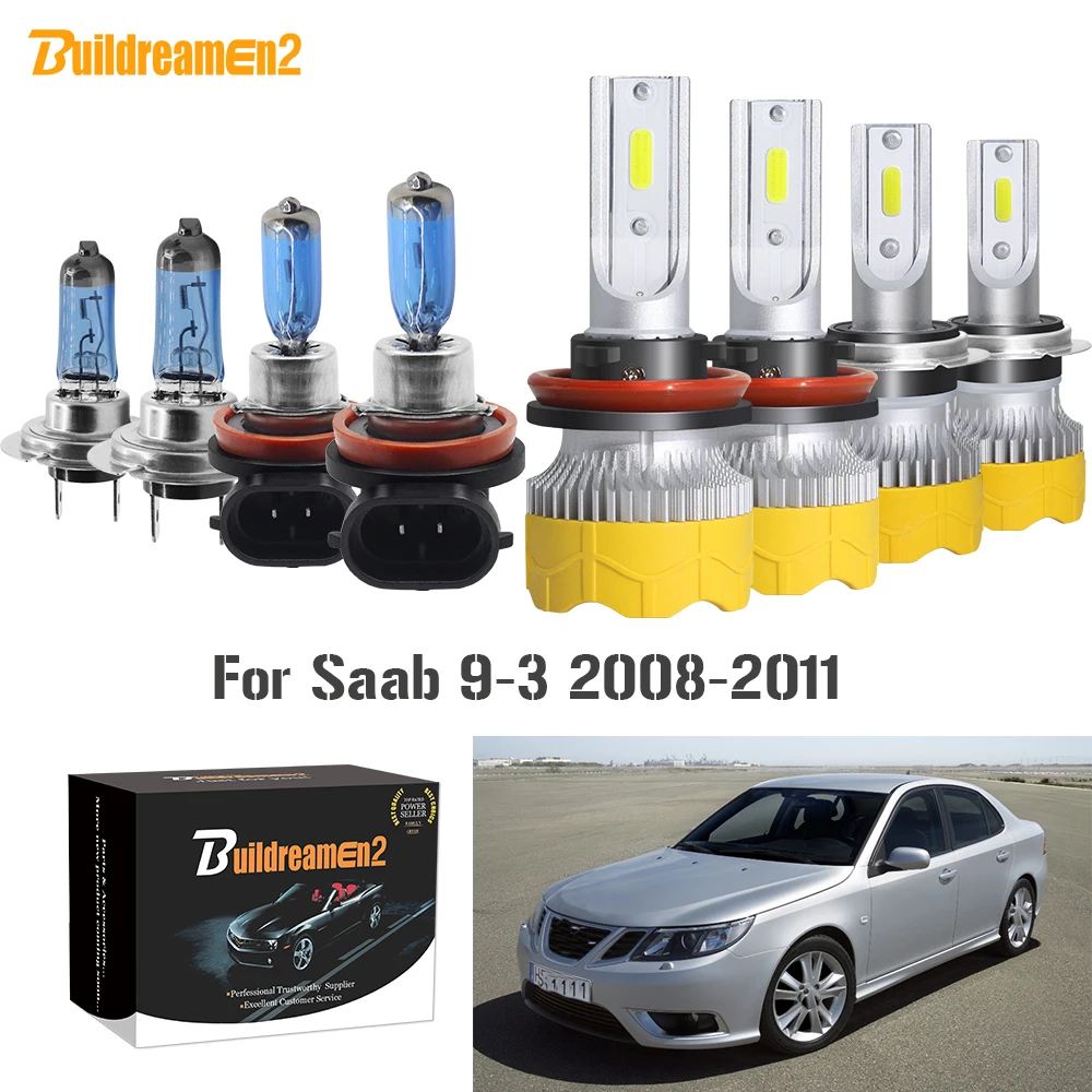 Buildreamen2 4 шт. автомобильная фара дальний и ближний свет светодиодный галогенная