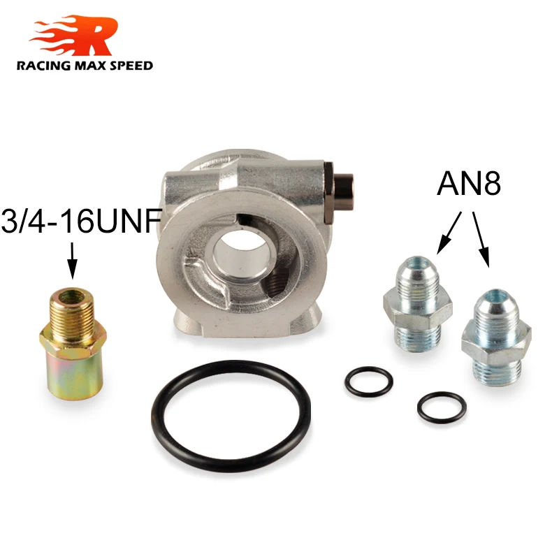 Сэндвич адаптер для масляного радиатора с термостатом и переходной резьбой AN10 AN8