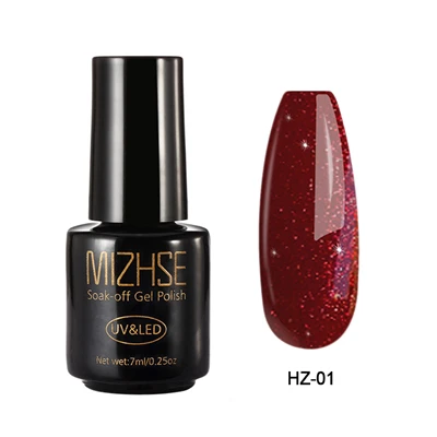 SetD08 HZ001 MIZHSE 7 мл Сияющий УФ-Гель-лак Алмазный Блеск Блестки Платиновый Гель-лак для ногтей Полупостоянный дизайн ногтей УФ и светодиодный Гель-лак - Цвет: SetD08 HZ001