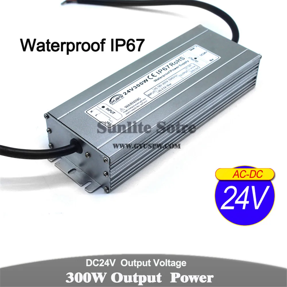 Водонепроницаемый источник питания DC 12V 24V 24W 60W 72W 100W 120W 150W 200W 250W 300W трансформаторы 220V AC к DC12V DC24V наружный SMPS
