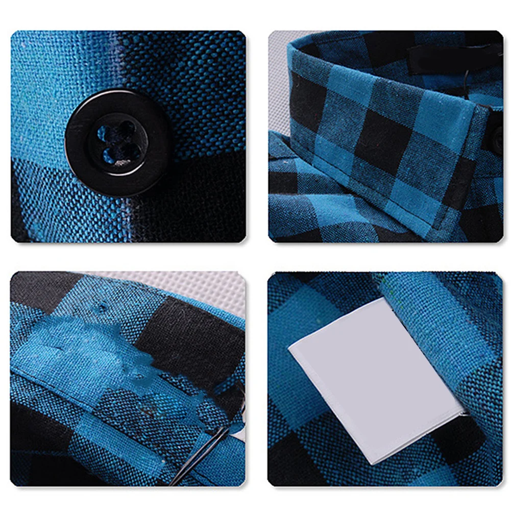 Мужская свободная рубашка в клетку повседневная куртка с длинным рукавом