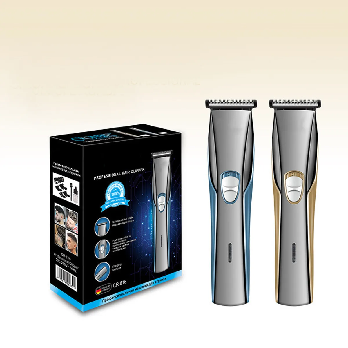 

Retro Rechargeable Hair Clipper For Men Waterproof Wireless Electric Shaver Beard Nose Ear Shaver Hair Trimmer EU