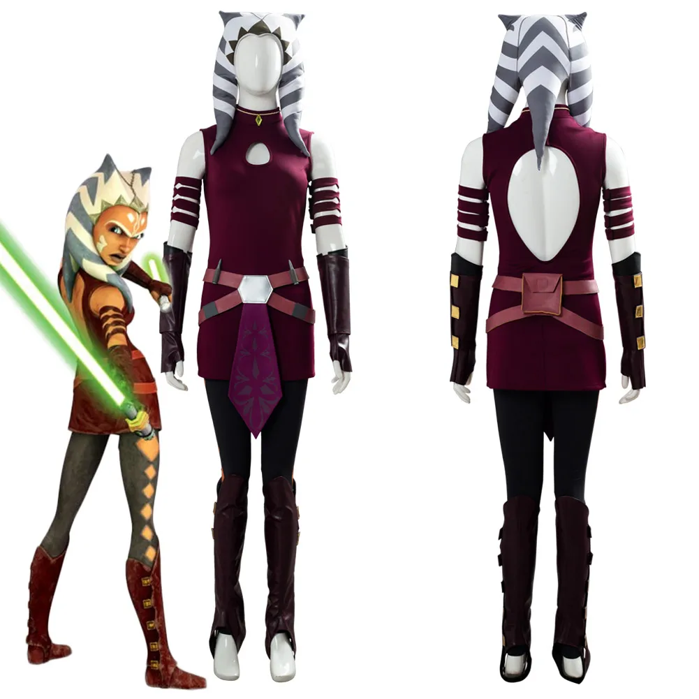 Звездный Косплей Wa The Clone Ahsoka Tano костюм наряд полный костюмы на Хэллоуин для