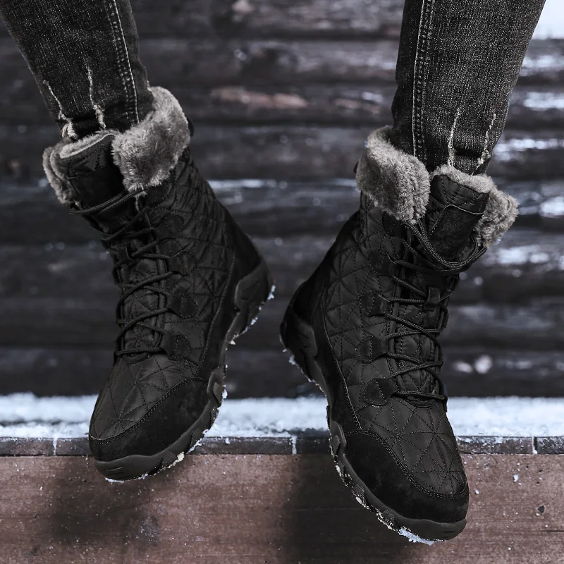 Зимний Теплый плюш Открытый Тактические спортивная обувь лагерь альпинистские