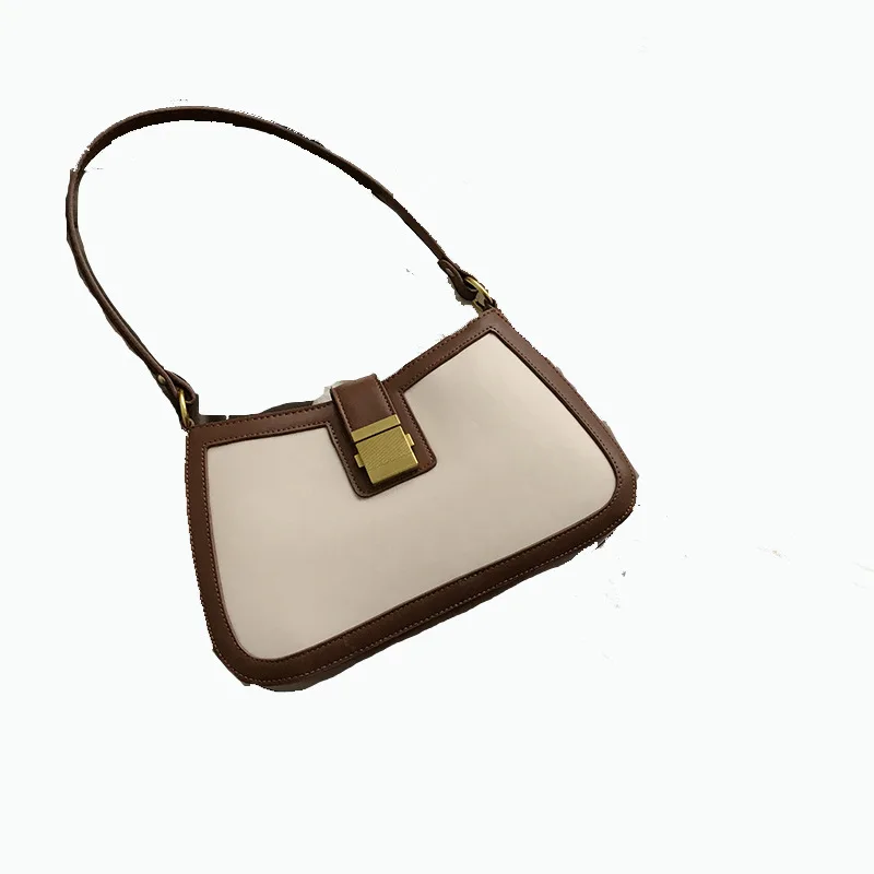 

Portable crescent bag Bag women 2020 new trendy hit color underarm bag versatile one-shoulder portable baguette bag