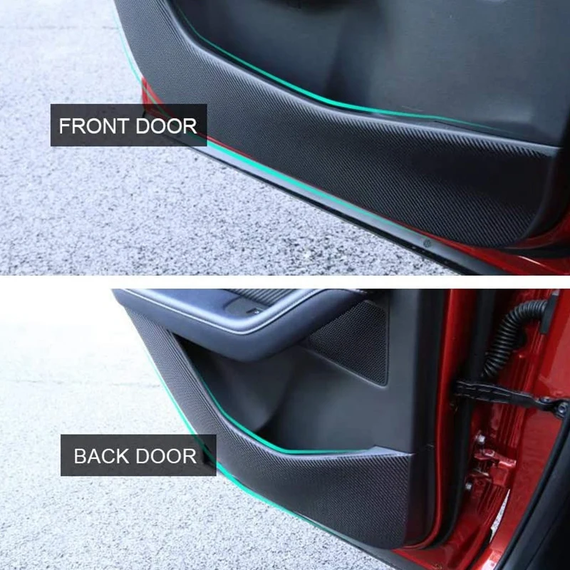 

Car Carbon Fiber Door Anti-Kick Pad Side Edge Protection Mat Cover for Mazda CX-30 2019 2020