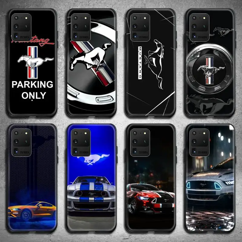 

Luxury Sports Car Brand Mustang Logo Phone Case for Samsung S20 plus Ultra S6 S7 edge S8 S9 plus S10 5G lite 2020