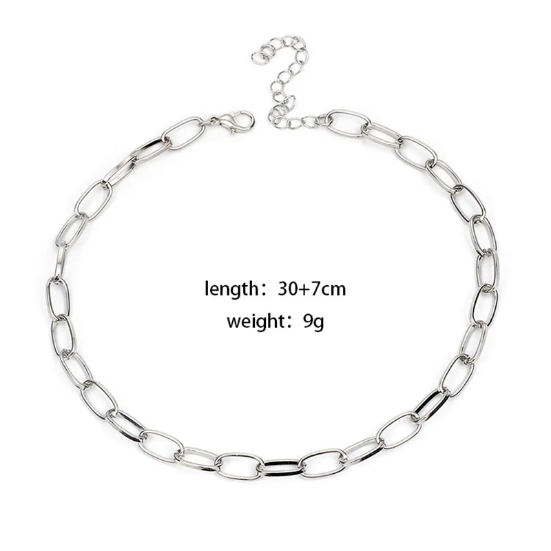 

1pc Women Gold Silver Vintage Short Necklace Punk Trendy Choker Chain Charm Jewelry
