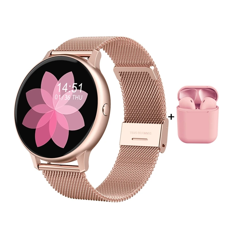 

Женские Смарт-часы, портативное устройство, спортивный браслет, поддержка звонков, SMS-напоминания, подходит для IOS и Android