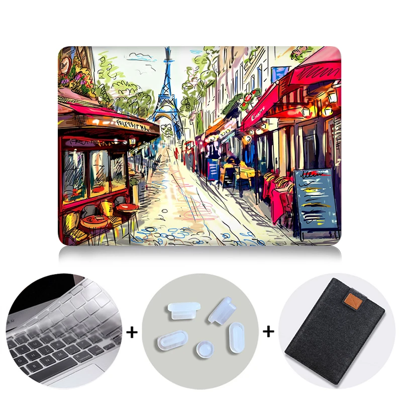 MB03 Чехол MTT с Эйфелевой башней для Macbook Air Pro retina 11 12 13 15, ручная роспись, чехол для Mac book, 13,3 дюймов, сенсорная панель, чехол для ноутбука - Цвет: MB03