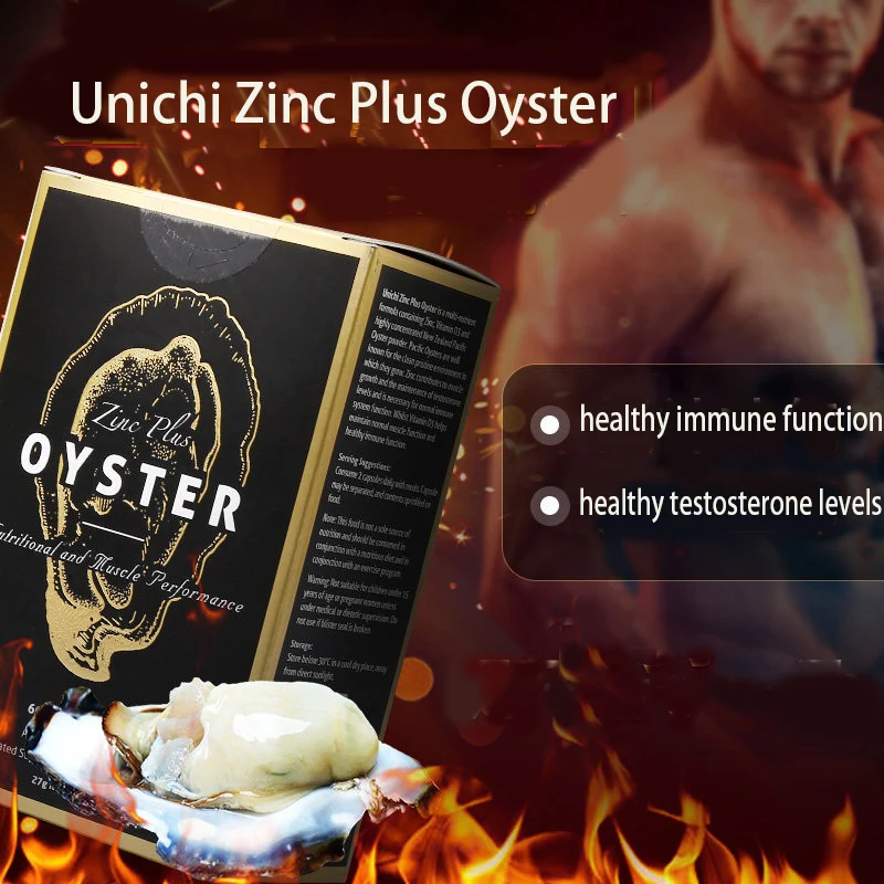 

Australia Unichi Zinc Plus Oyster Supplement 60 Capsules Enhance Muscle Bone REPRODUCTIVE IMMUNE Health Sports Food
