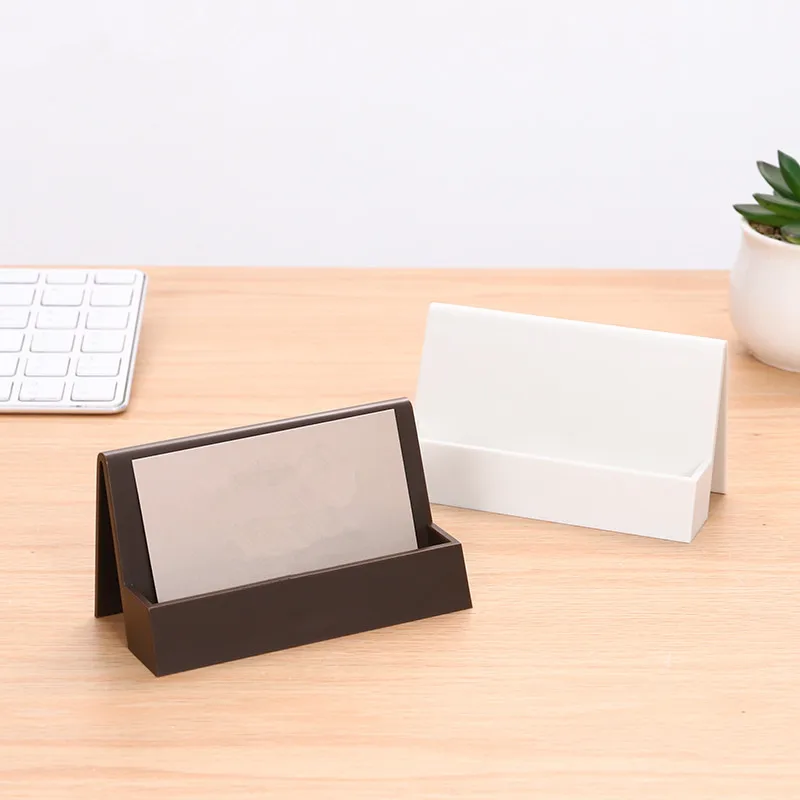 1 шт. пластиковый Настольный держатель для визитных карточек стойка дисплея