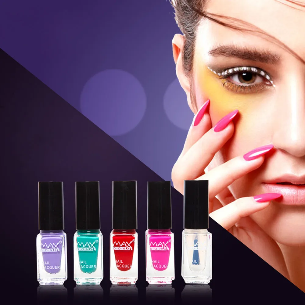 5 телесный лак на водной основе для ногтей Быстросохнущий слезящийся модный