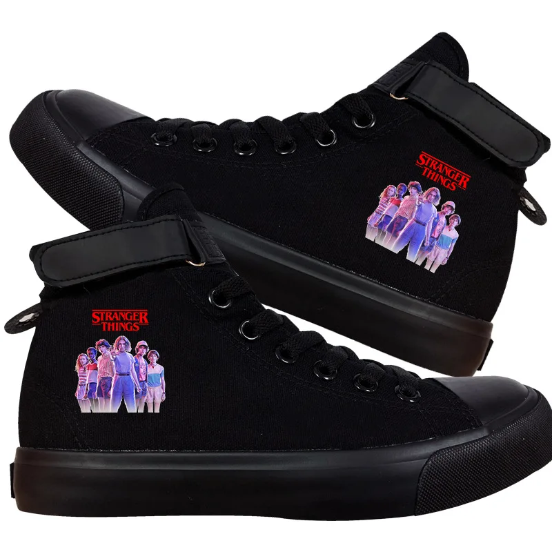 Повседневная обувь для странных вещей Женская Весенняя парусиновая Черные