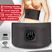 ems fitness trainer intelligent usb rechargeable belt led display electrical muscle stimulator abdominal muscle sticker device