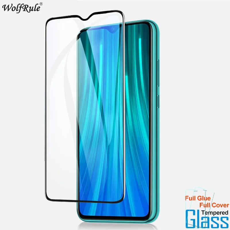 2 шт. защита для экрана Xiaomi Redmi Note 8 Pro закаленное стекло полное клеевое покрытие