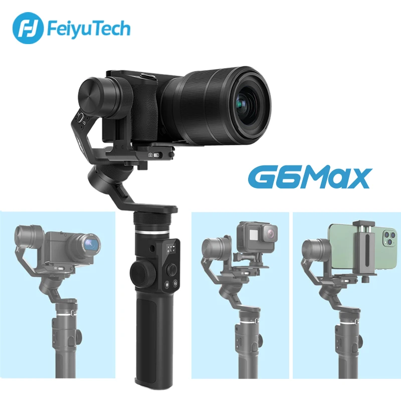 Feiyutech G6 Max 3 осевая карманная Камера карданный стабилизатор для смартфона Gopro экшн