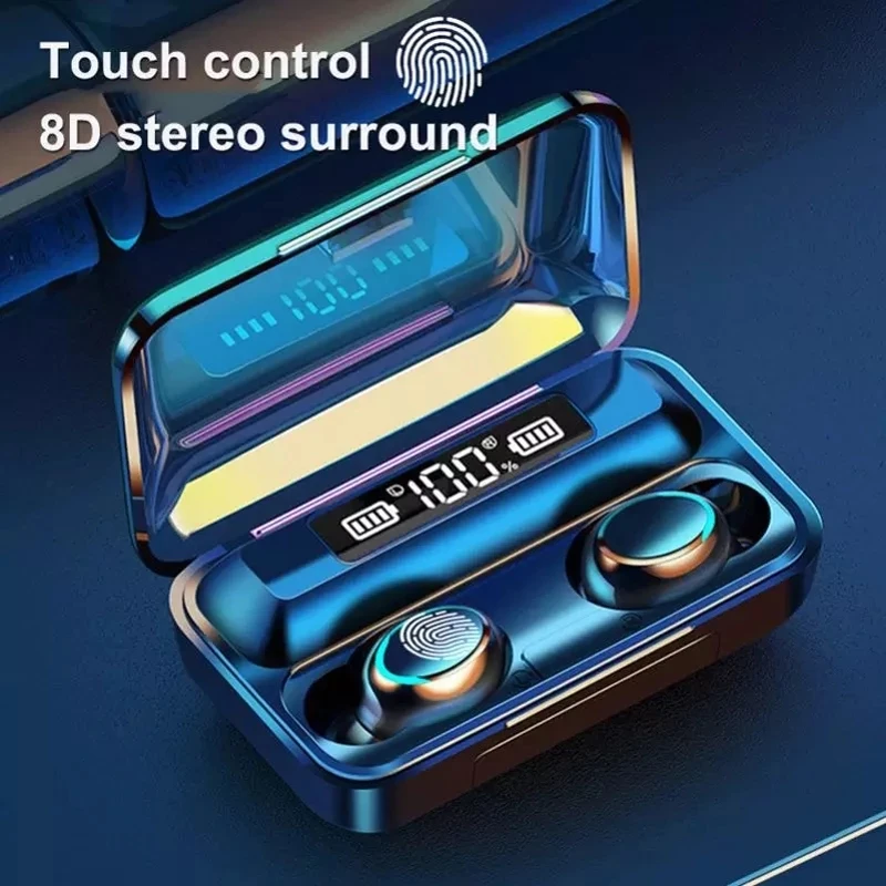 

F9-5C Waterproof 9D Stereo Sports Earbuds TWS Bluetooth 5.0 Earphones Wireless Earphone Headsets With Mic Charging Case