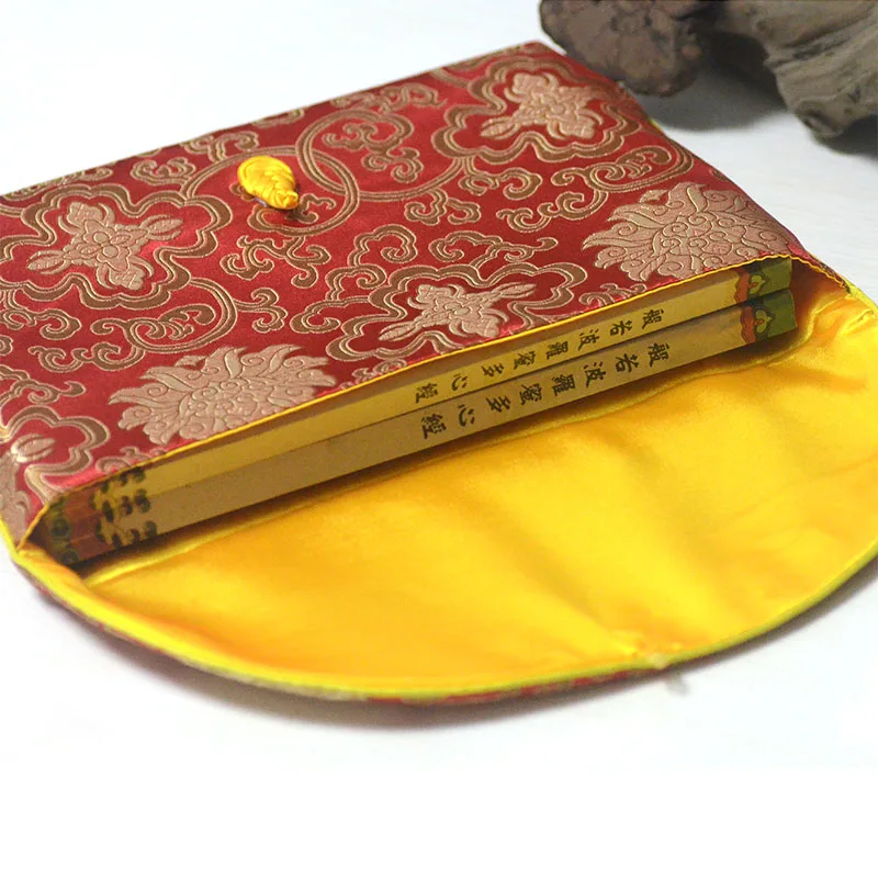 Роскошный китайский узел тибетская сумка для книг и Писаний большая шелковая