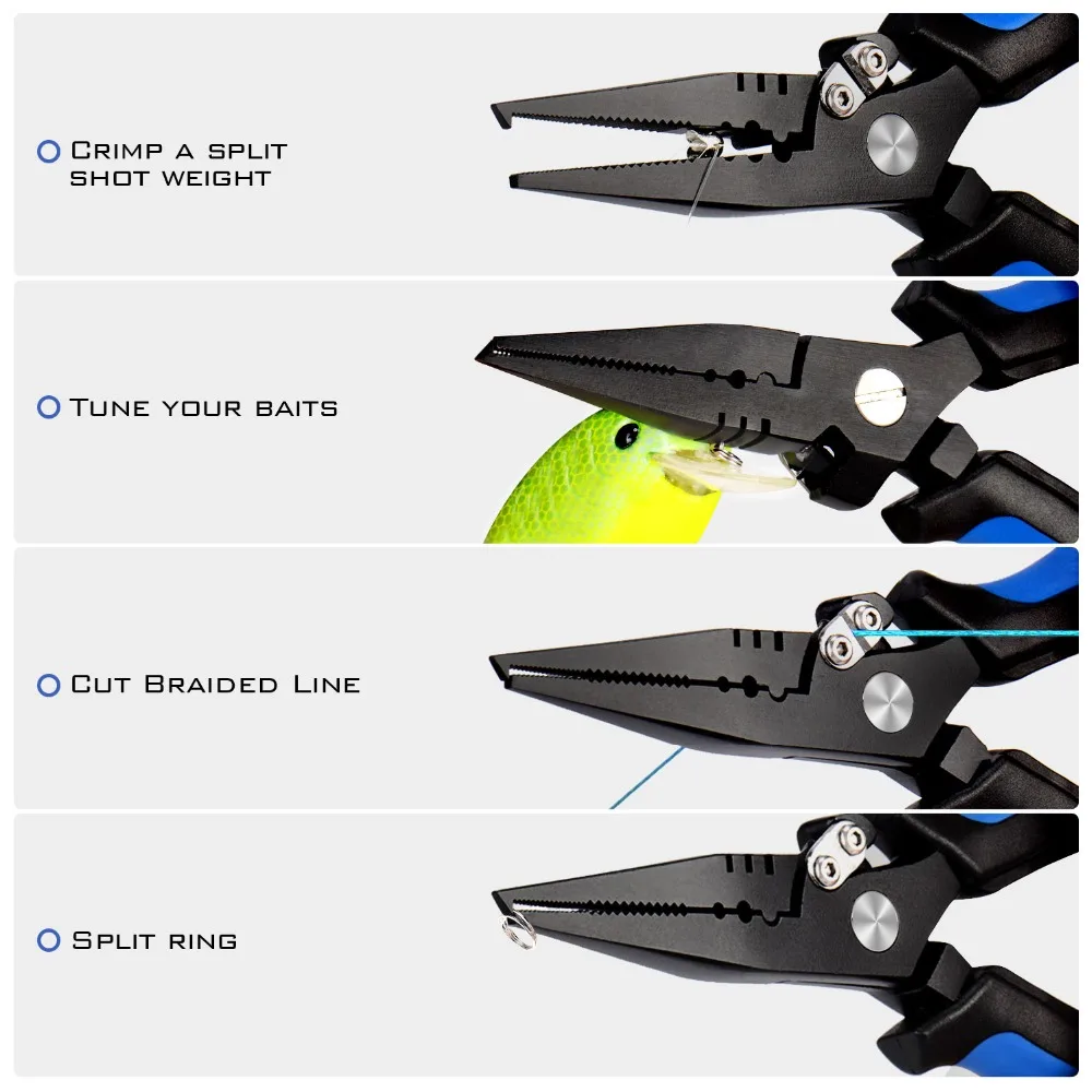 KastKing интимидатор рыболовные плоскогубцы кусачки для резки крючков оплетки щипцы для удаления крючка рыболовные снасти ПВХ ручка