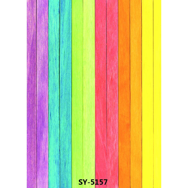 

Vinyl Custom Photography Backdrops Prop Colorful Wooden Planks Theme Photo Studio Background CS20319-09