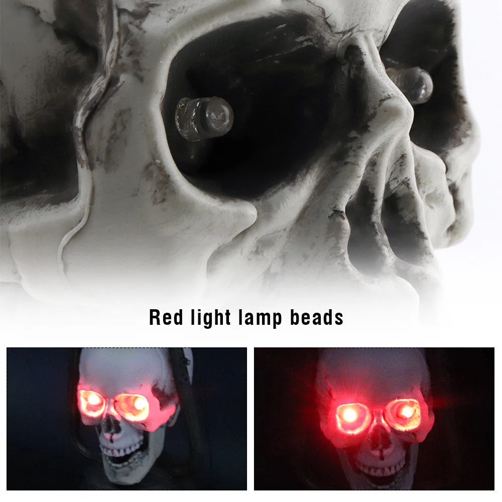 2019 New LED Skull Lantern Glowing Eyes Creepy Hanging Lamp Halloween Decor props Holiday Decorations | Дом и сад