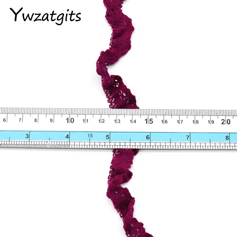 

Ywzatgits 5/6 yards Elastic Cotton Lace Crocheted Ribbons Handmade Sewing Clothing Accessories YN0608