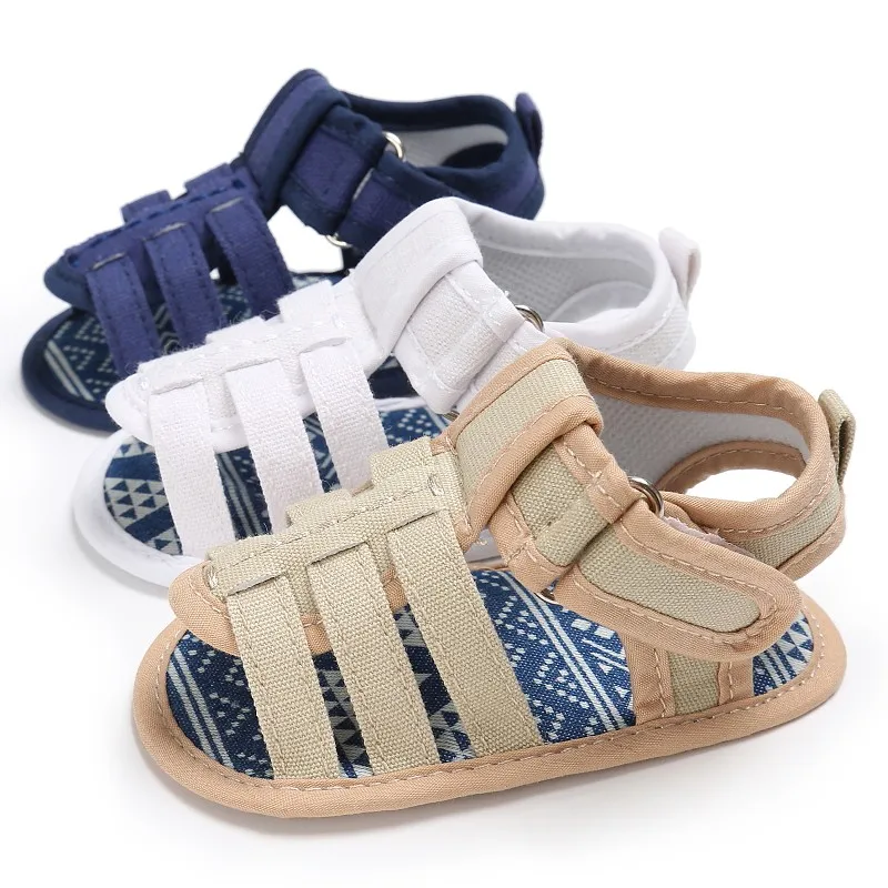 

Newborn Baby Shoes Boys Summer Breathable Canvas First Walkers Blue Jeans Anti Slip Moccas