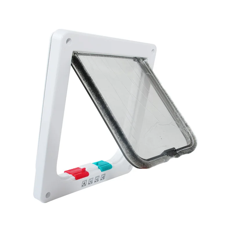Pet cat Lockable собака, кошка, котенок дверь безопасности заслонки двери ABS пластиковые животные маленький кот люк для собаки товары для домашних животных