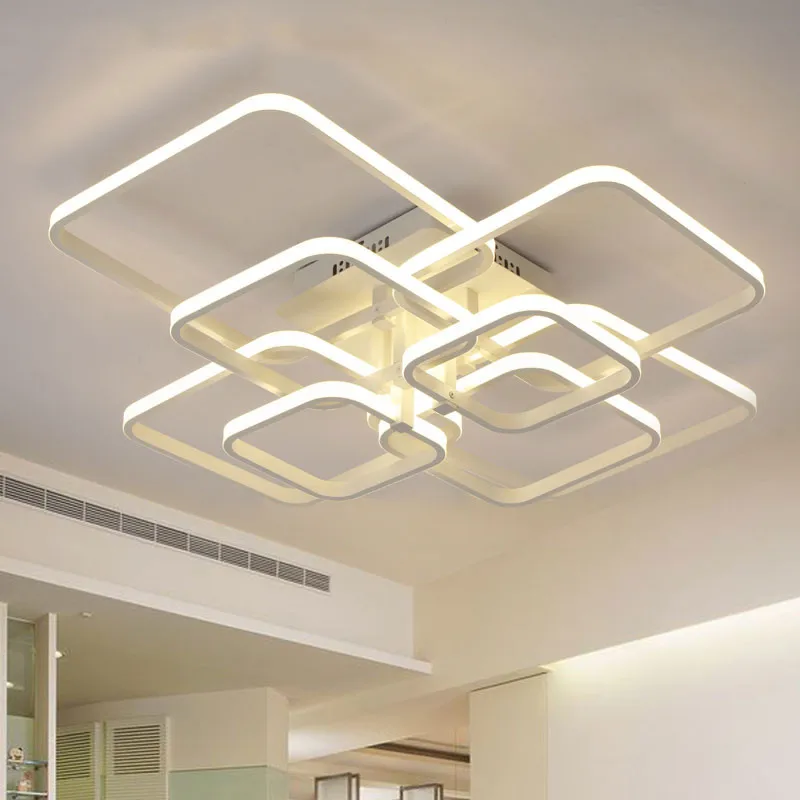 Современный светодиодный потолочный светильник лампа черного и белого цветов