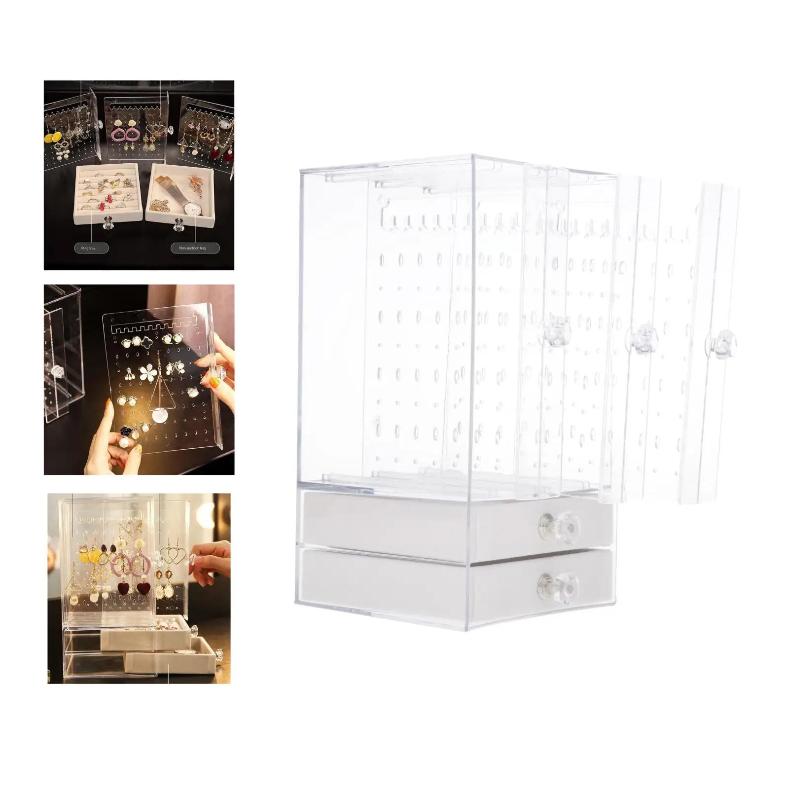 

Plastic Jewelry Earrings Hanging Display Stand Holder Show Tool Home Use