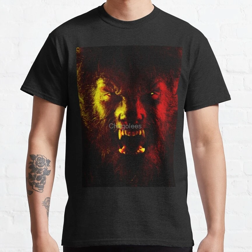 Мужская футболка Wolfman художественная с плакатом для женщин и мужчин футболки |