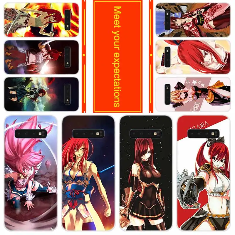 

Soft Case for Samsung Note 20 10 9 8 TPU Silicone Cover Pack Note20plus Note10plus Bumper Bag anime elsa fairy tail