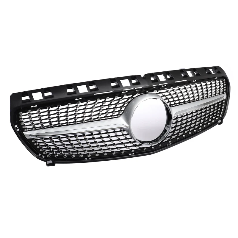 

MagicKit Front Grille For Mercedes Benz W176 A Class Diamond Design 2013-2015 Silver