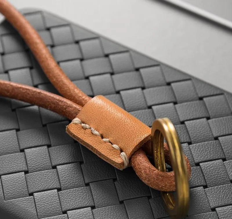 Брендовые винтажные кожаные дизайнерские Брелоки для ключей ручной работы