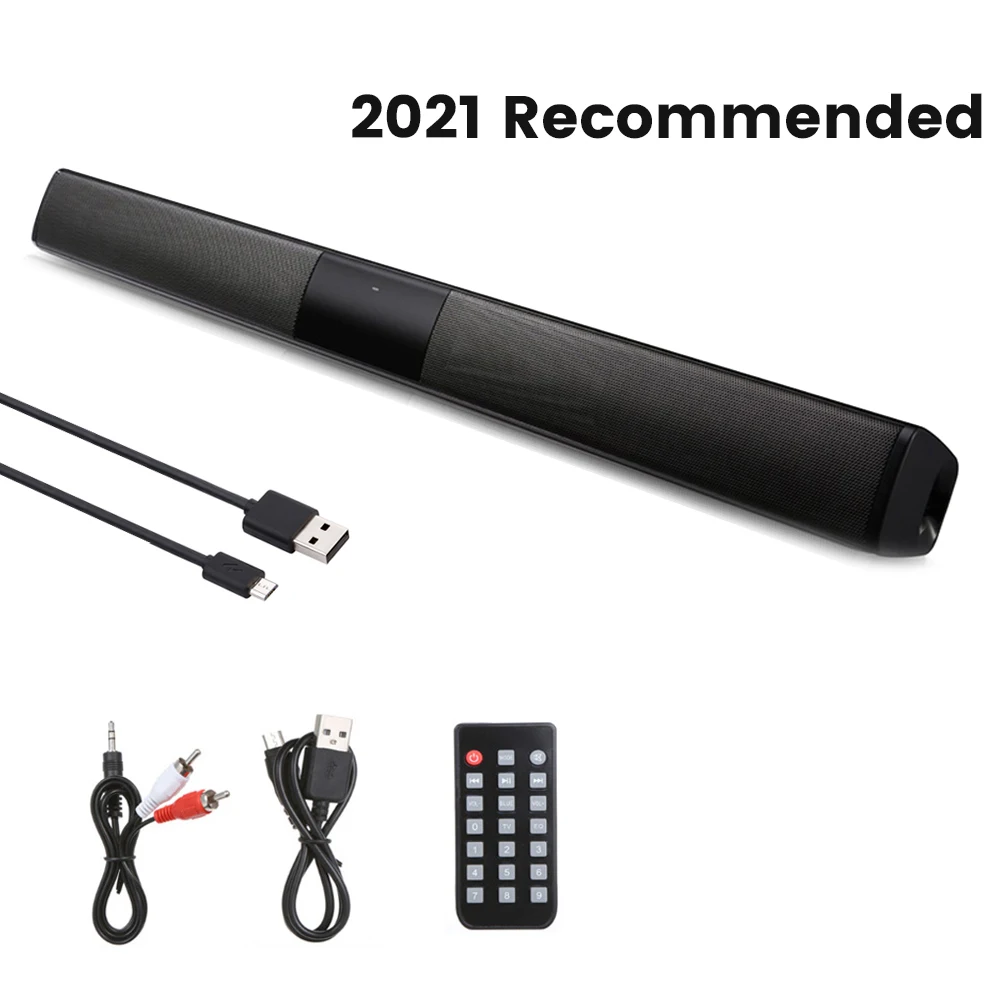 

20W Soundbar Portable Column Wireless Bluetooth Speaker Powerful 3D Music Sound bar Home Theater Aux 3.5mm TF For TV PC