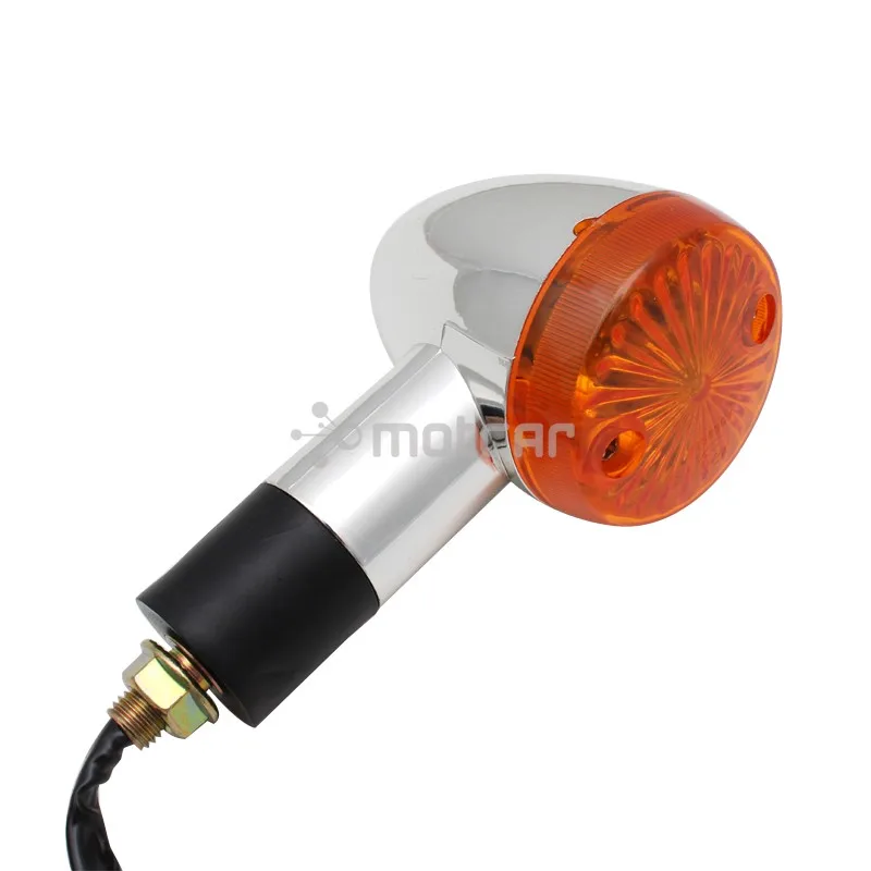 Универсальный Fit 10 мм Mototcycle Янтарный светодиодный указатель поворота Пуля огни