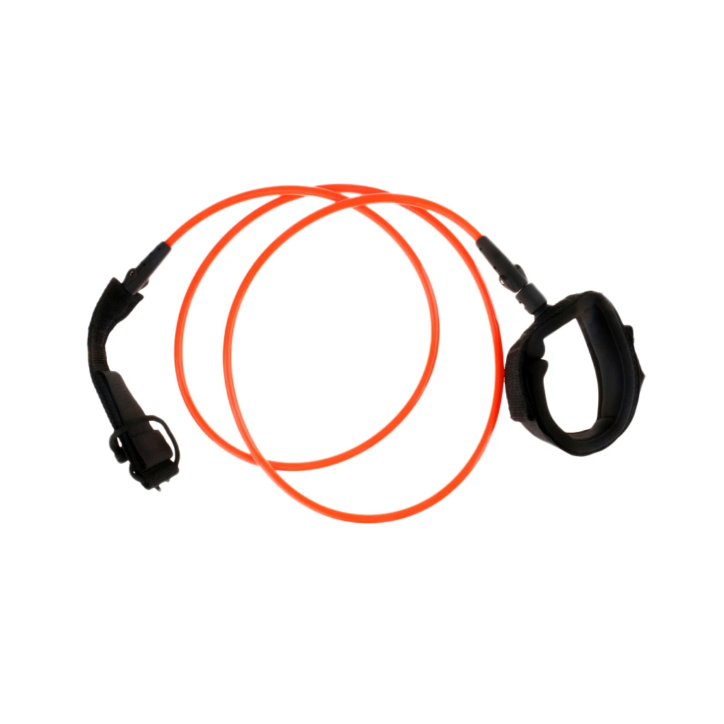 Оранжевый прямой поводок из ТПУ для серфинга 5 футов толщина 7 мм|Серфинг| |