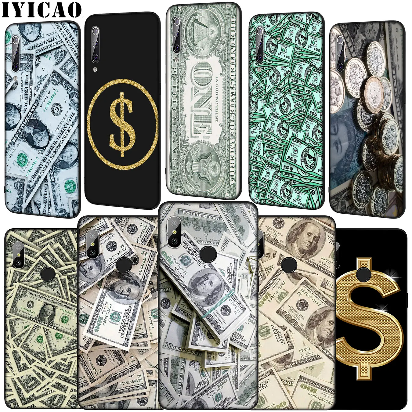 IYICAO Dollar GBP euros Soft Phone Case for Xiaomi Mi 10 9 9T A3 Pro CC9 CC9E 8 SE A2 Lite A1 6 pocophone f1 Mi9 |