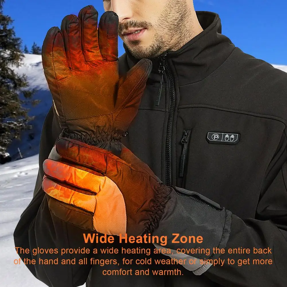 

USB Heating Ski Gloves Winter Thickened Snow Gloves Motorcycle Gloves Work Gloves Girls Ski Gloves Waterproof For Outdoor