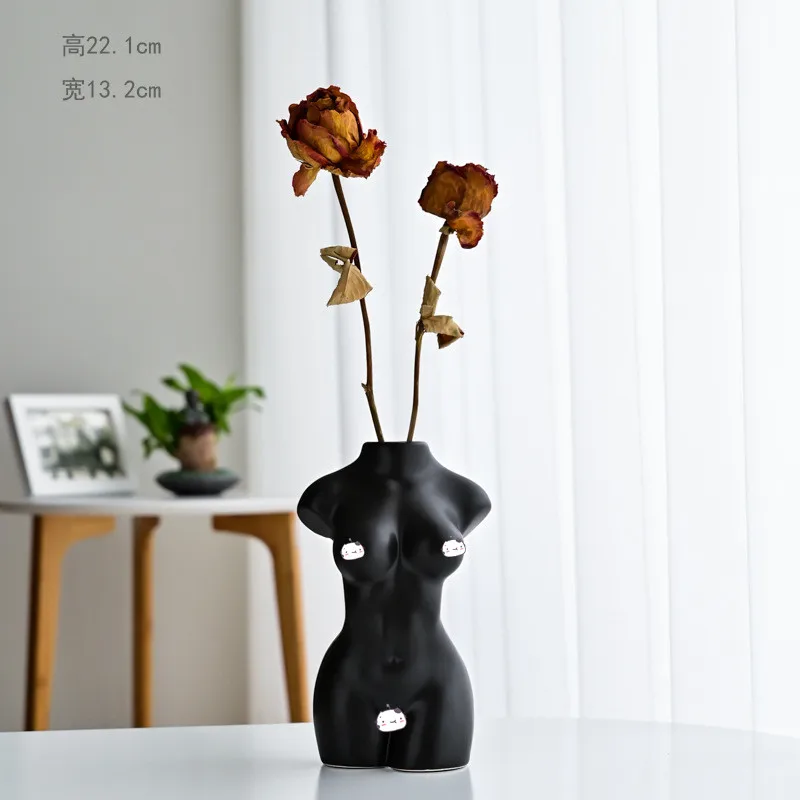 

Ceramic Vase Nordic Ins Home Decoration Art Body Decoration Flower Arrangement Gift Nordic Decoration Home