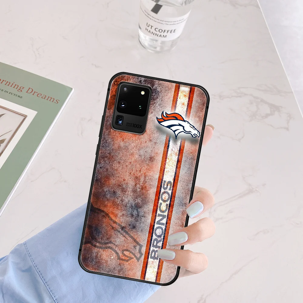 

Denver Bronco Rugby Football Phone Case Cover Hull For Samsung Galaxy S 6 7 8 9 10 e 20 Edge Uitra Note 8 9 10 Plus black Funda