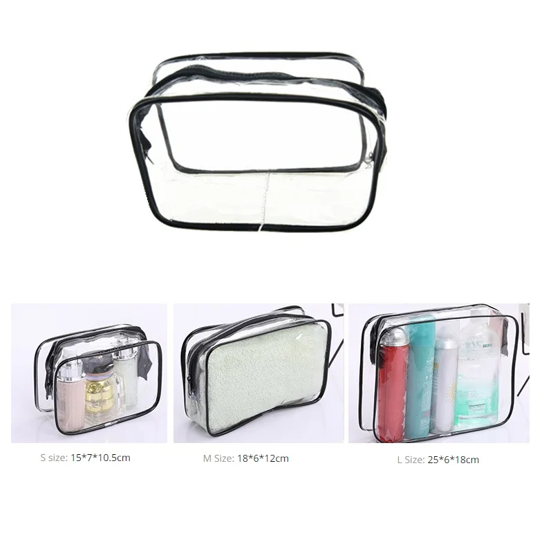 WBBOOMING косметички для путешествий из ПВХ, женские прозрачные косметички на молнии, органайзер для ванной, косметичка, сумка-тоут, чехол