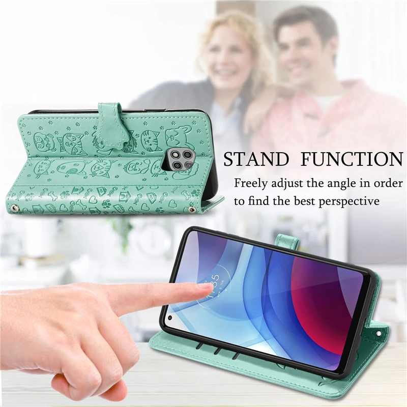 For Motorola Moto G Power Case Flip Cover Wallet Leather Soft Silicone Rubber Case For Motorola G Power 2021 Cover Moto G Power